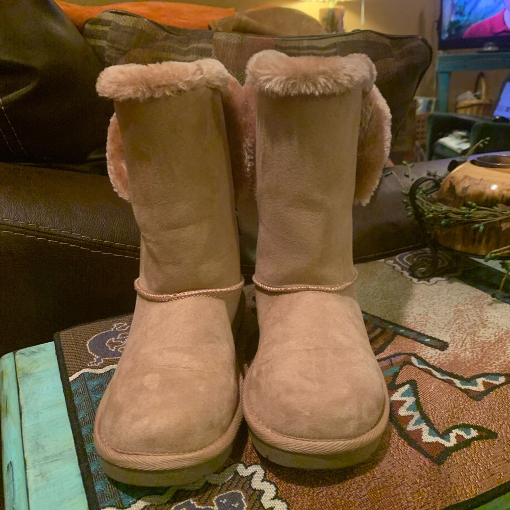 New Pink/Light Mauve Suede Boot